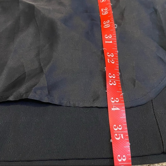 Space Style Concept Silk Overlay Sleeveless Shift Knee Length Dress Black Sz L - Picture 8 of 9